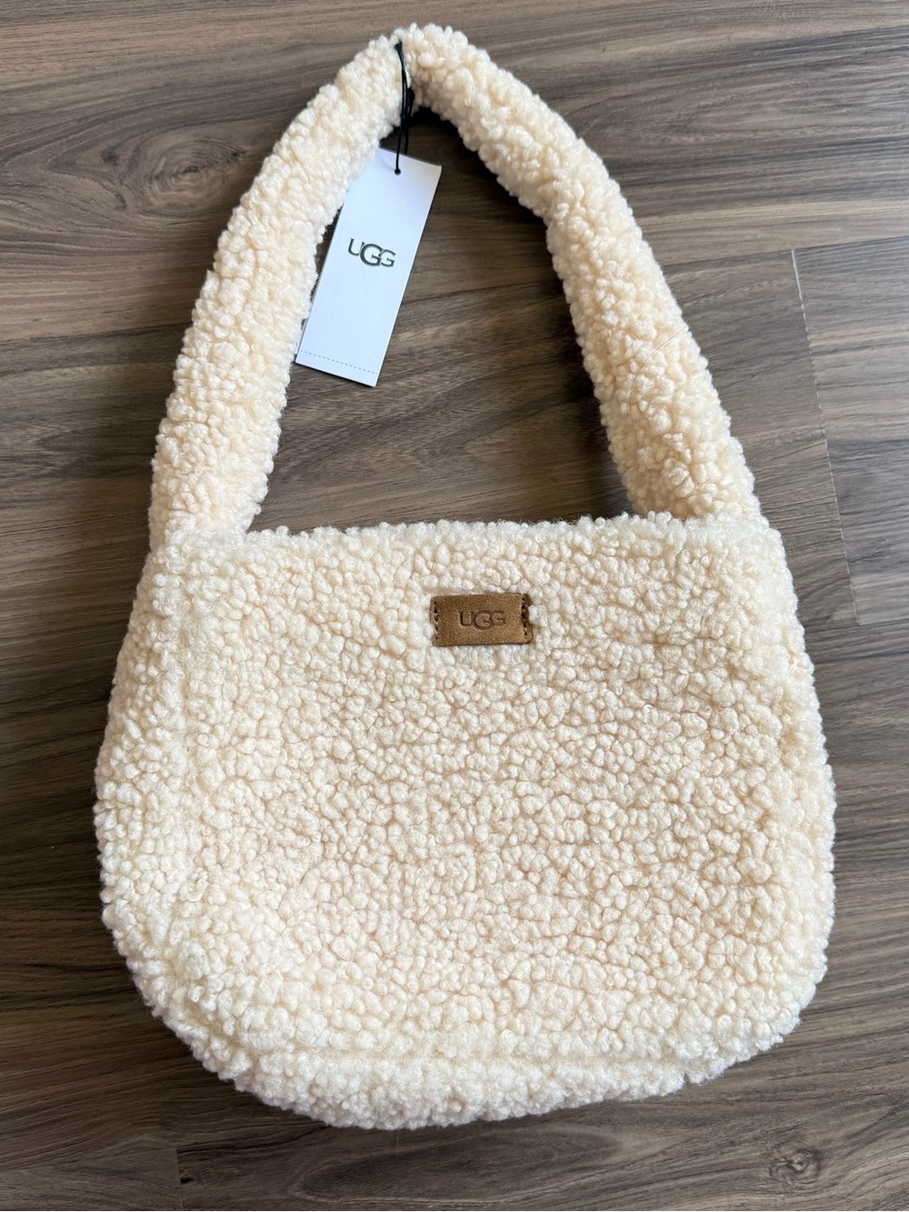 UGG Plush Cream Sherpa Shoulder Bag